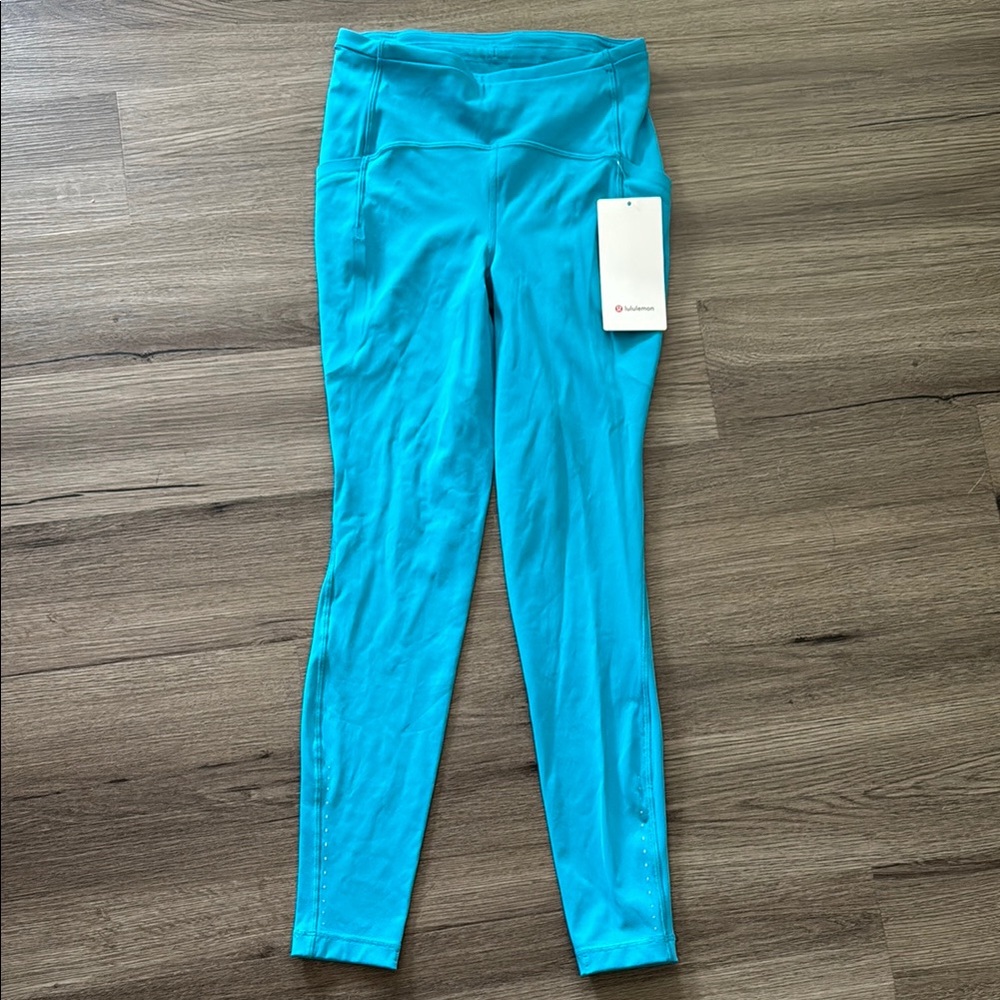 NWT Lululemon Athletica Blue High-Waisted Leggings 28” Swift Speed